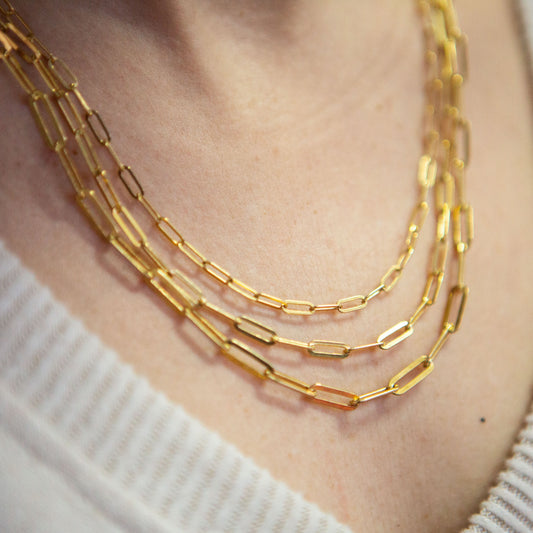 Three-Strand Paperclip Necklace