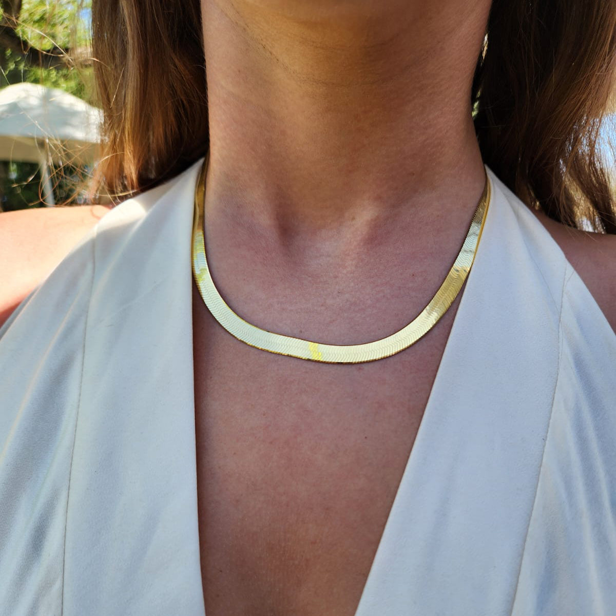 Gold Omega Necklace 7.3mm